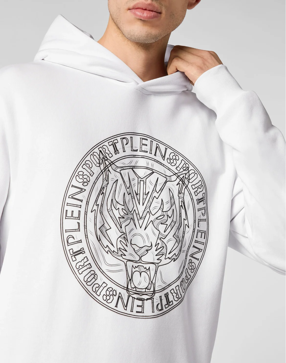 Hoodie Sweatshirt Tiger, цвет: Белый