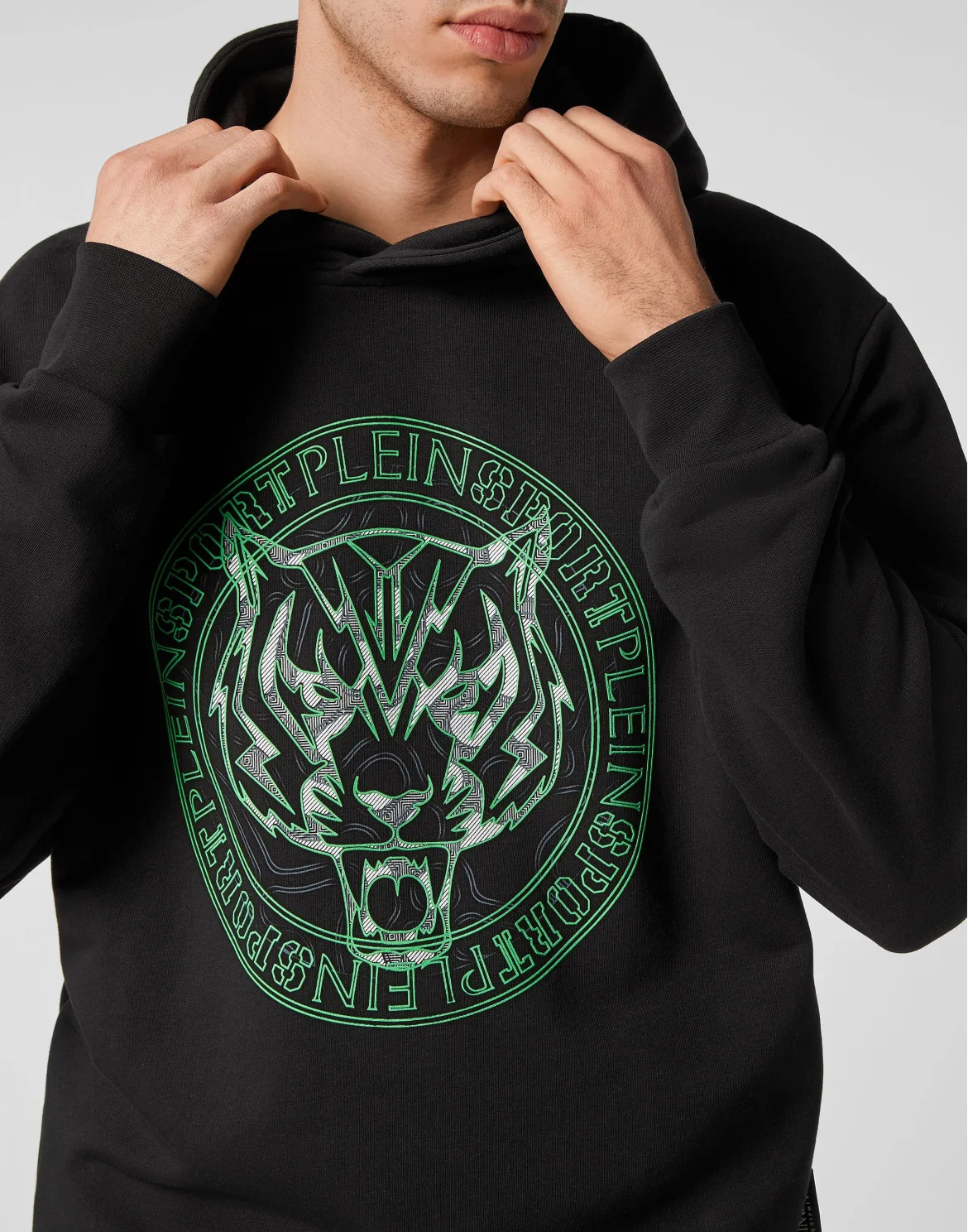Hoodie Sweatshirt Tiger, цвет: Зеленый