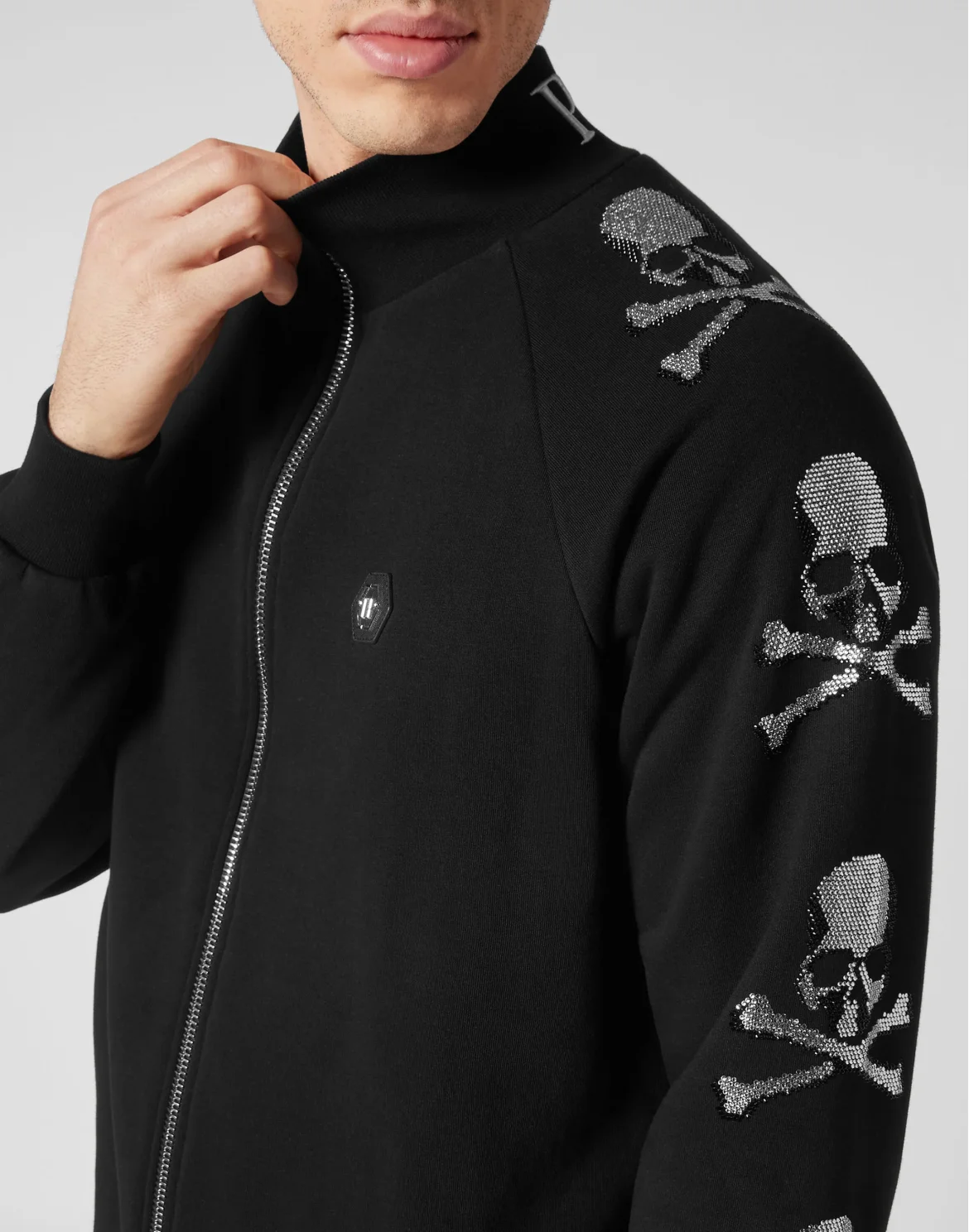 Jogging Tracksuit: Top/Trousers Skull&Bones, цвет: Черный