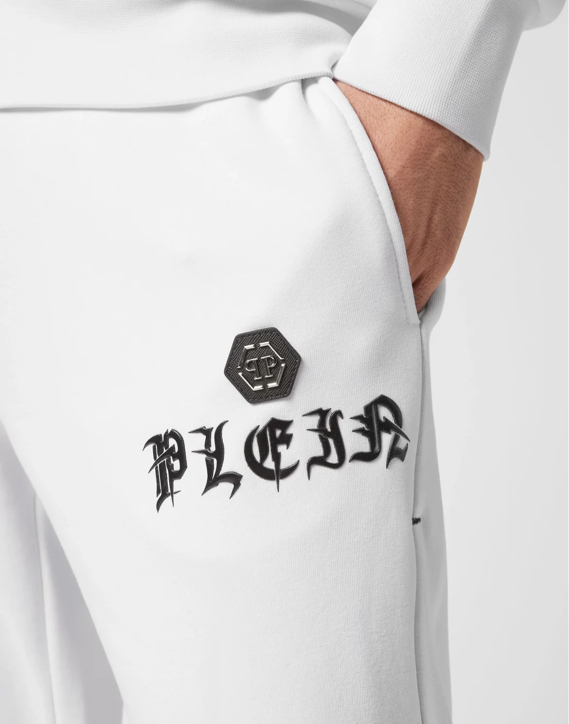 Jogging Tracksuit: Hoodie/Trousers Gothic Plein, цвет: Белый