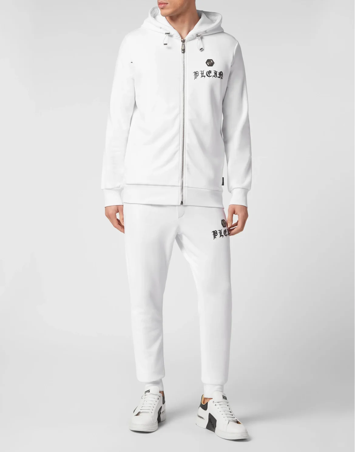 Jogging Tracksuit: Hoodie/Trousers Gothic Plein, цвет: Белый