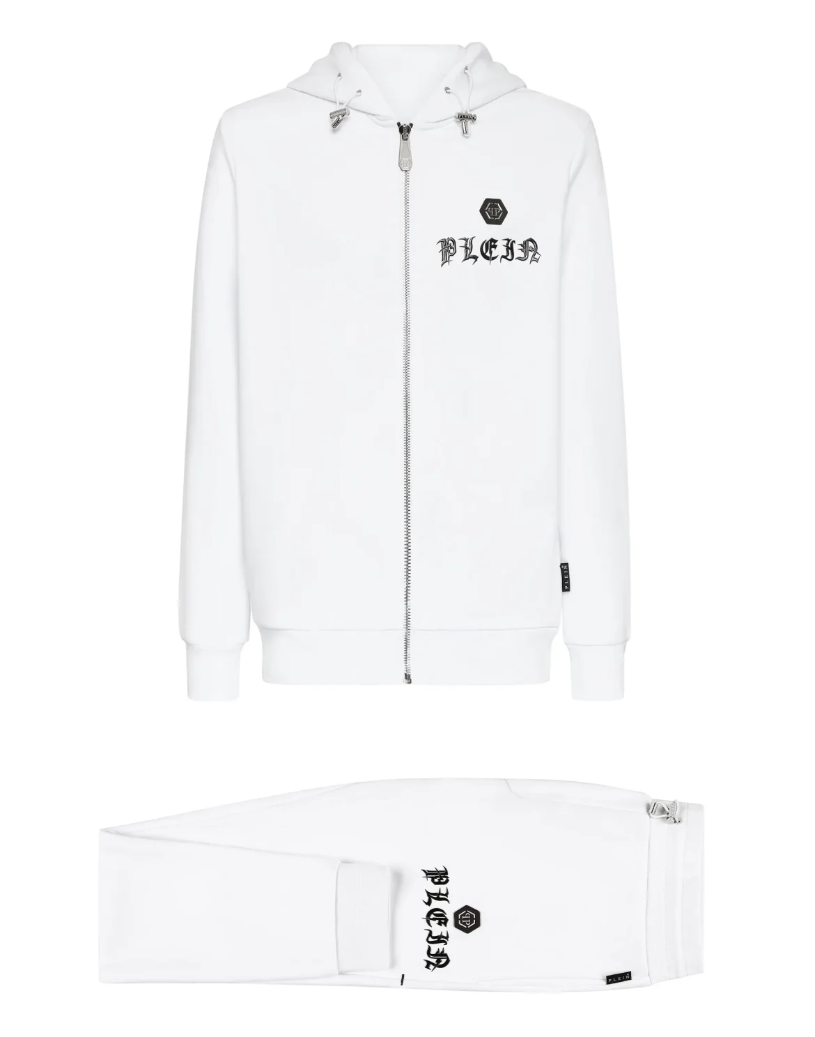 Jogging Tracksuit: Hoodie/Trousers Gothic Plein, цвет: Белый