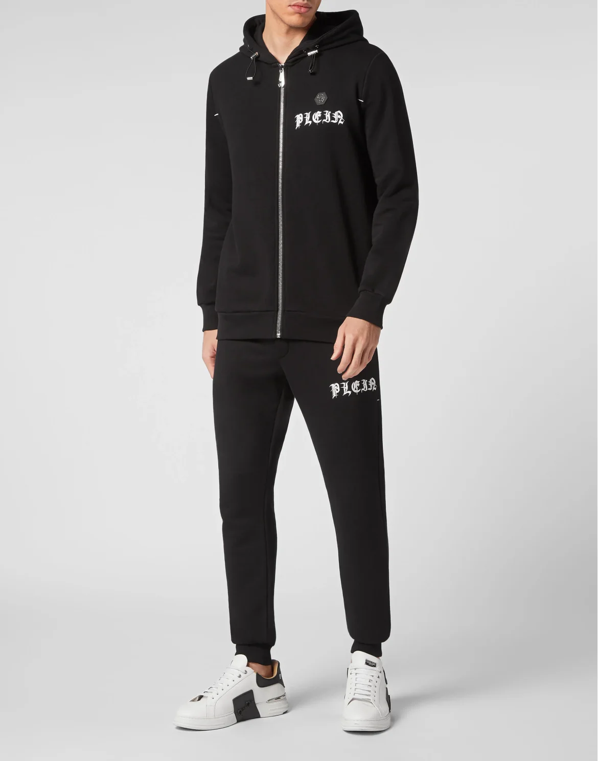 Jogging Tracksuit: Hoodie/Trousers Gothic Plein, цвет: Черный