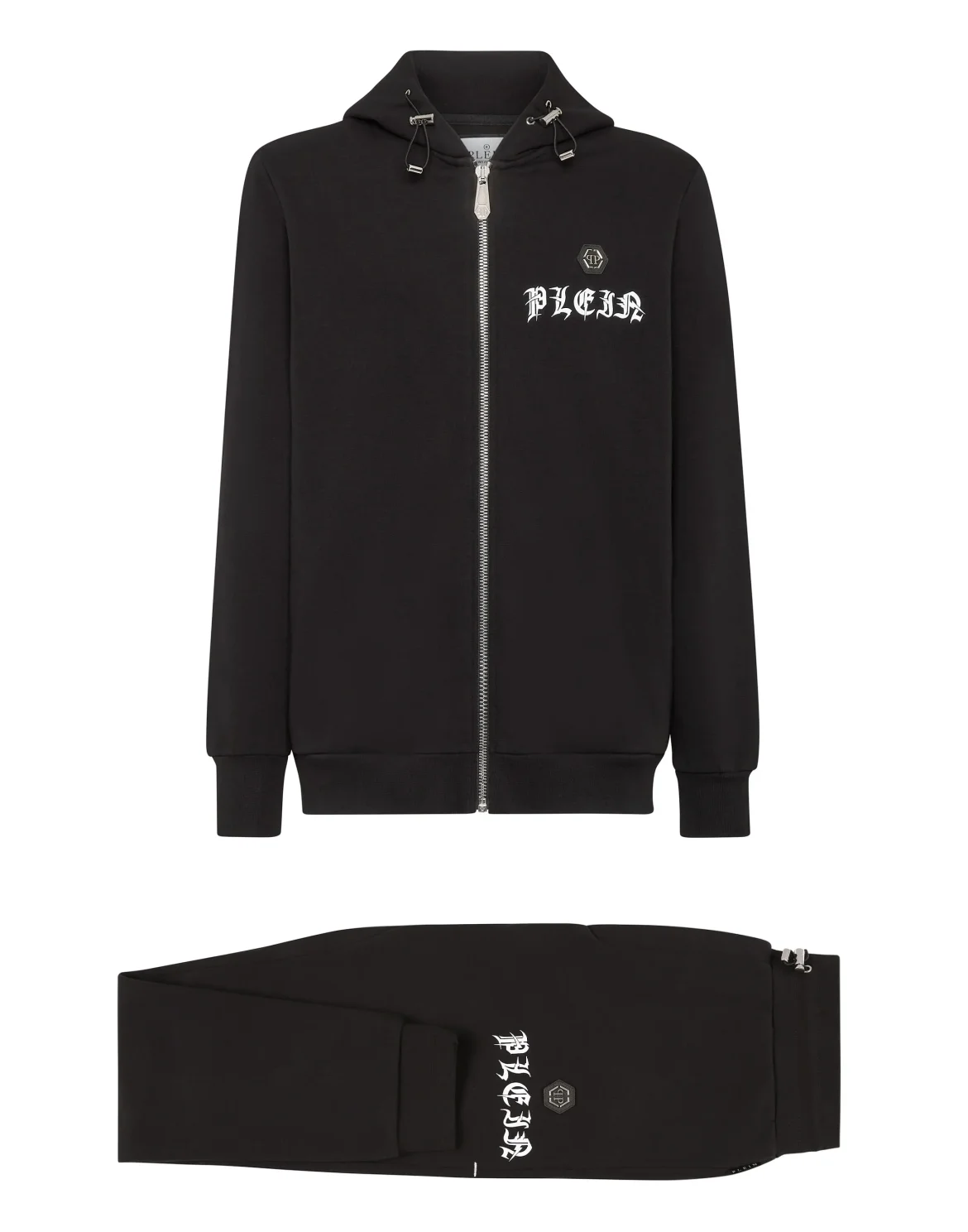 Jogging Tracksuit: Hoodie/Trousers Gothic Plein, цвет: Черный