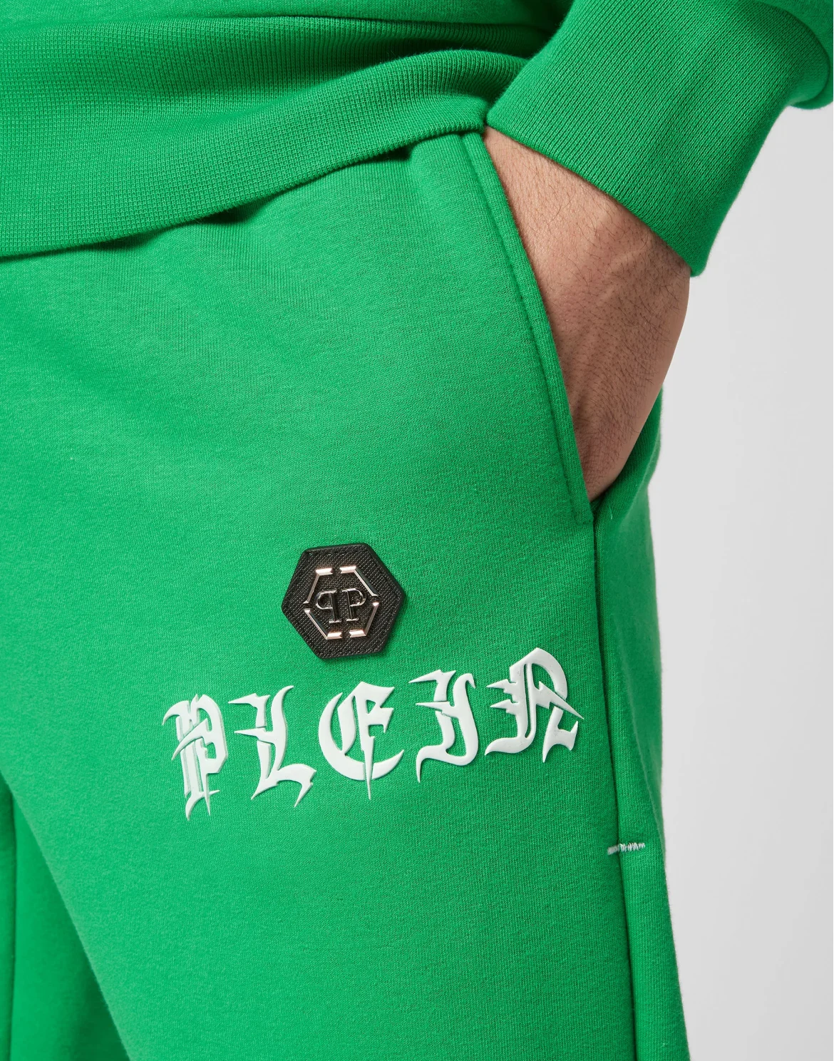 Jogging Tracksuit: Hoodie/Trousers Gothic Plein, цвет: Зеленый