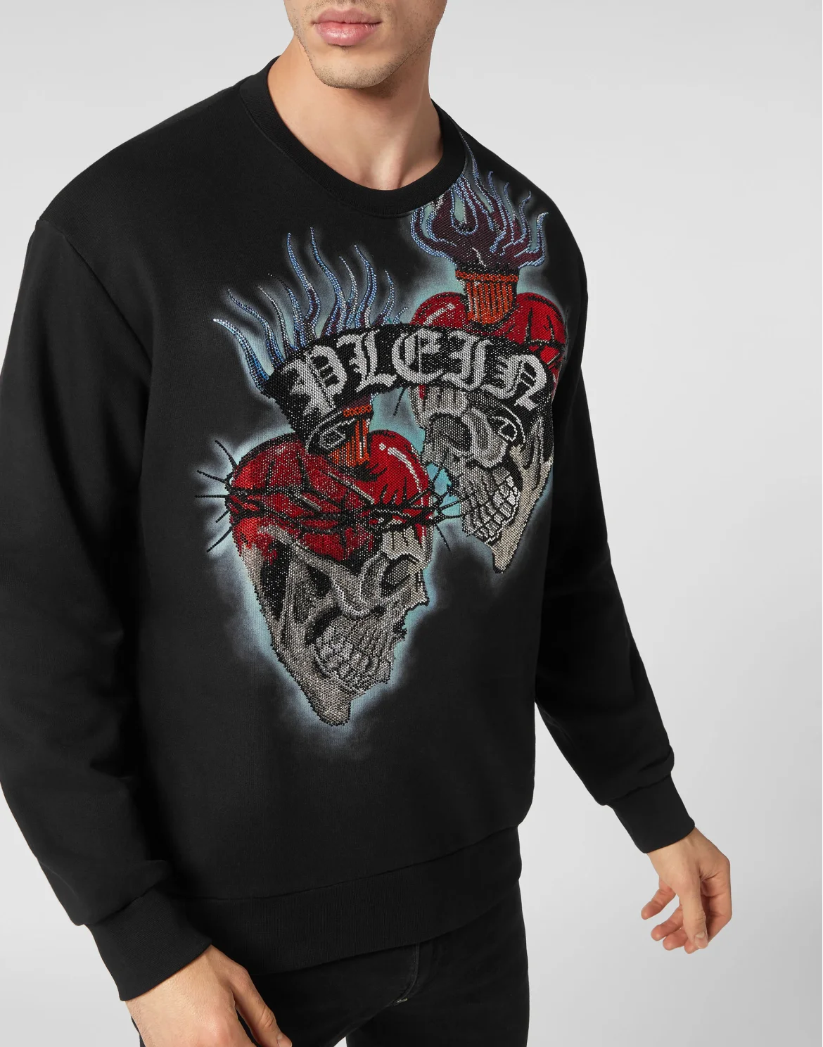 Sweatshirt LS Love Tattoo, цвет: Черный