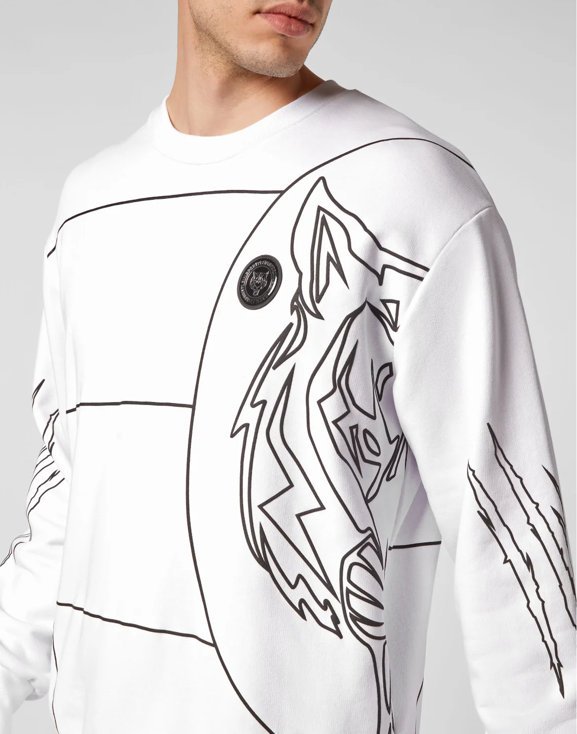 Sweatshirt LS Tiger, цвет: Белый