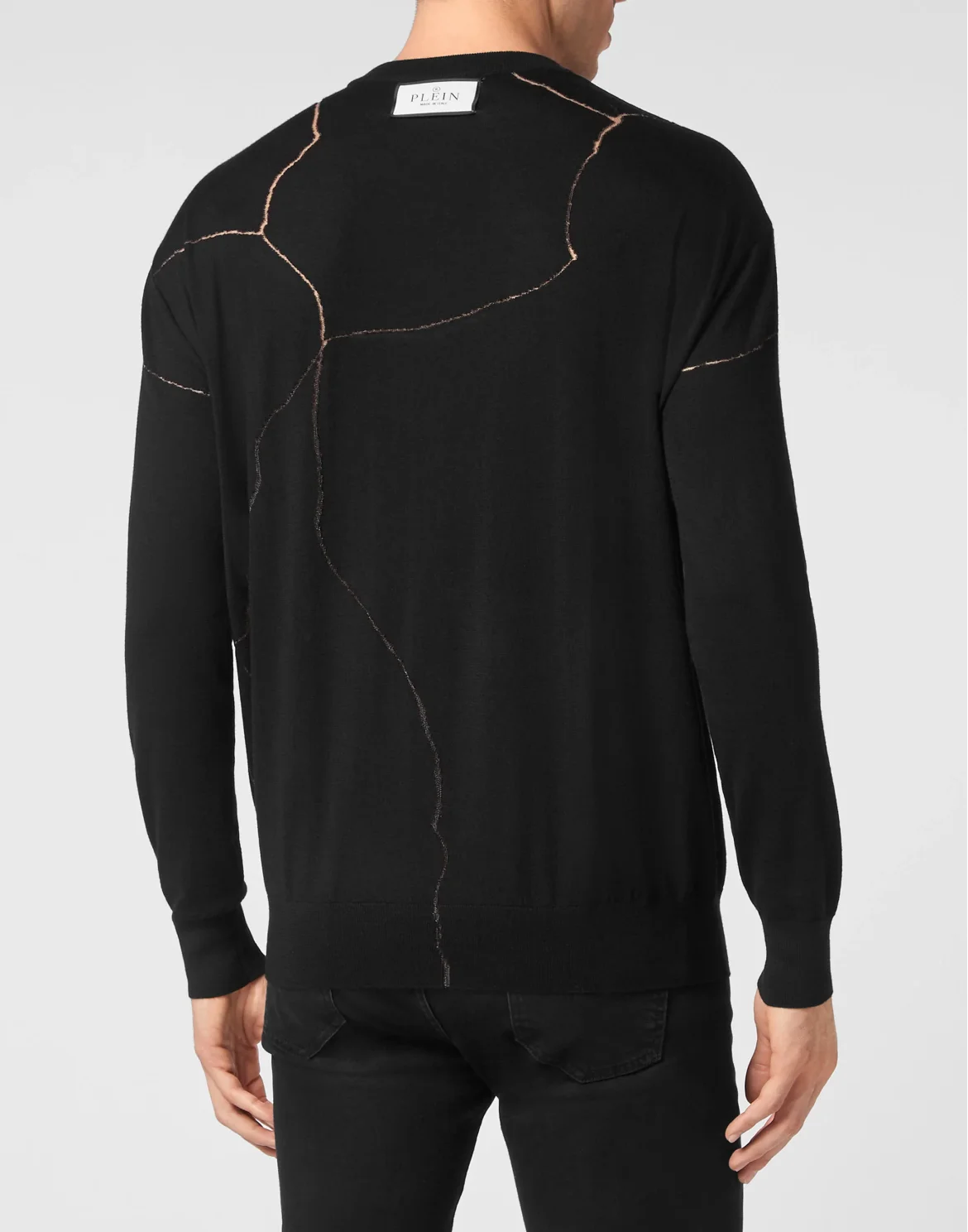 Wool Pullover Round Neck LS Skull&Bones, цвет: Черный