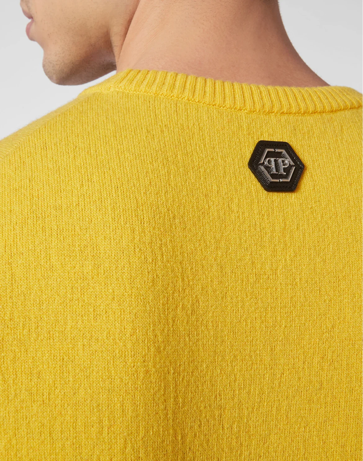 100% WOOL Pullover Round Neck LS Love, цвет: Желтый