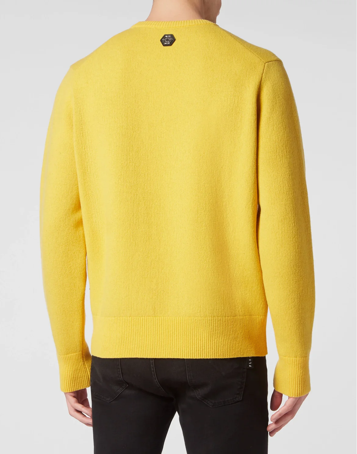 100% WOOL Pullover Round Neck LS Love, цвет: Желтый