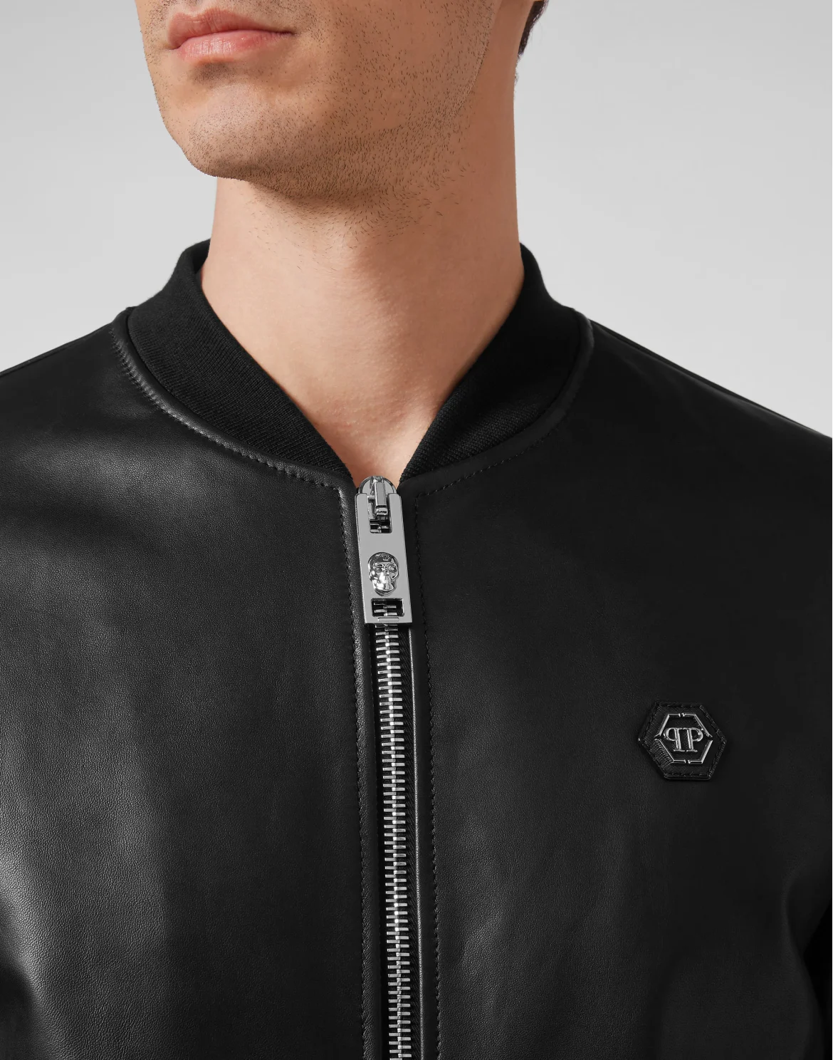 Leather Bomber Billy Jacket, цвет: Черный