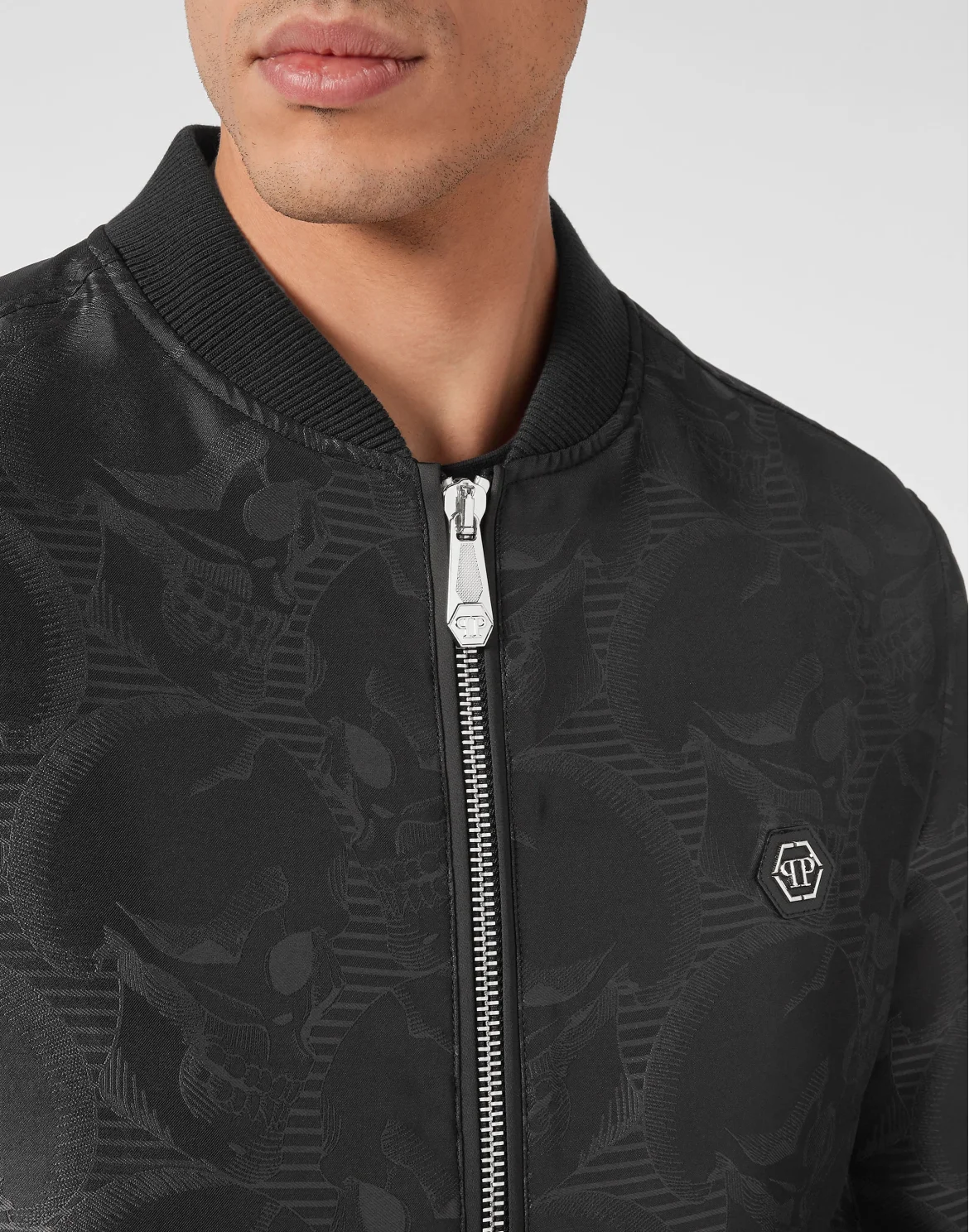 Jacquard Bomber Skull, цвет: Черный