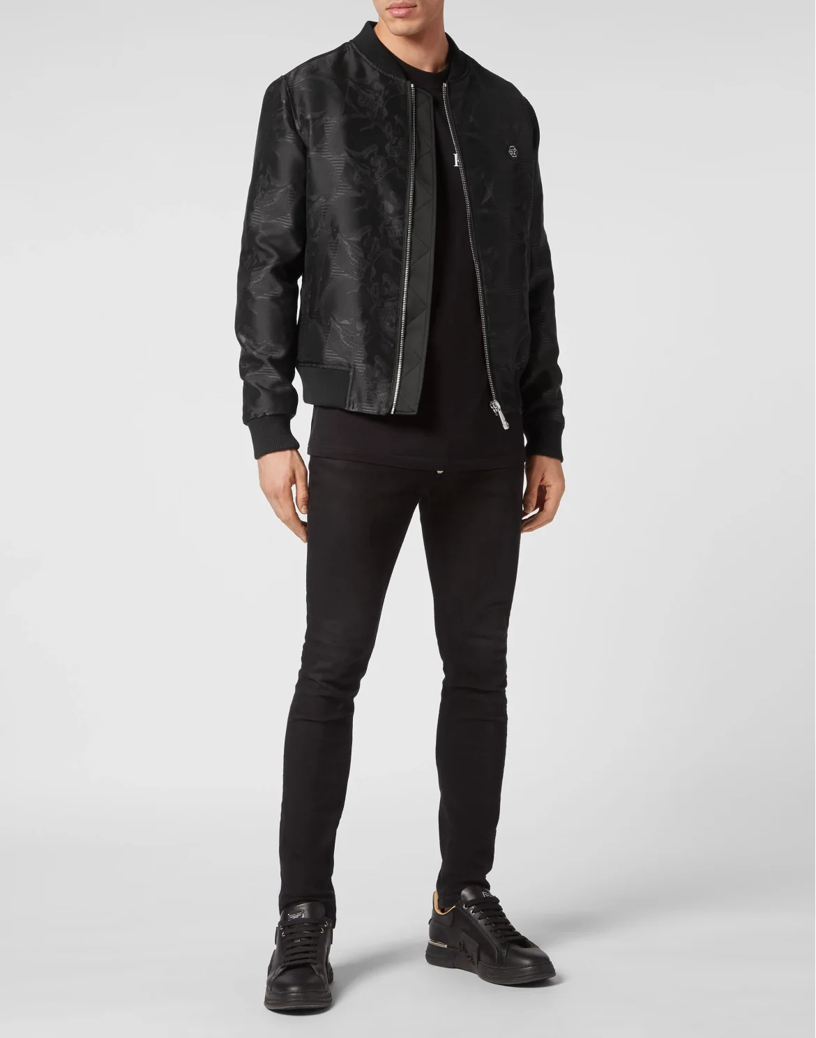 Jacquard Bomber Skull, цвет: Черный