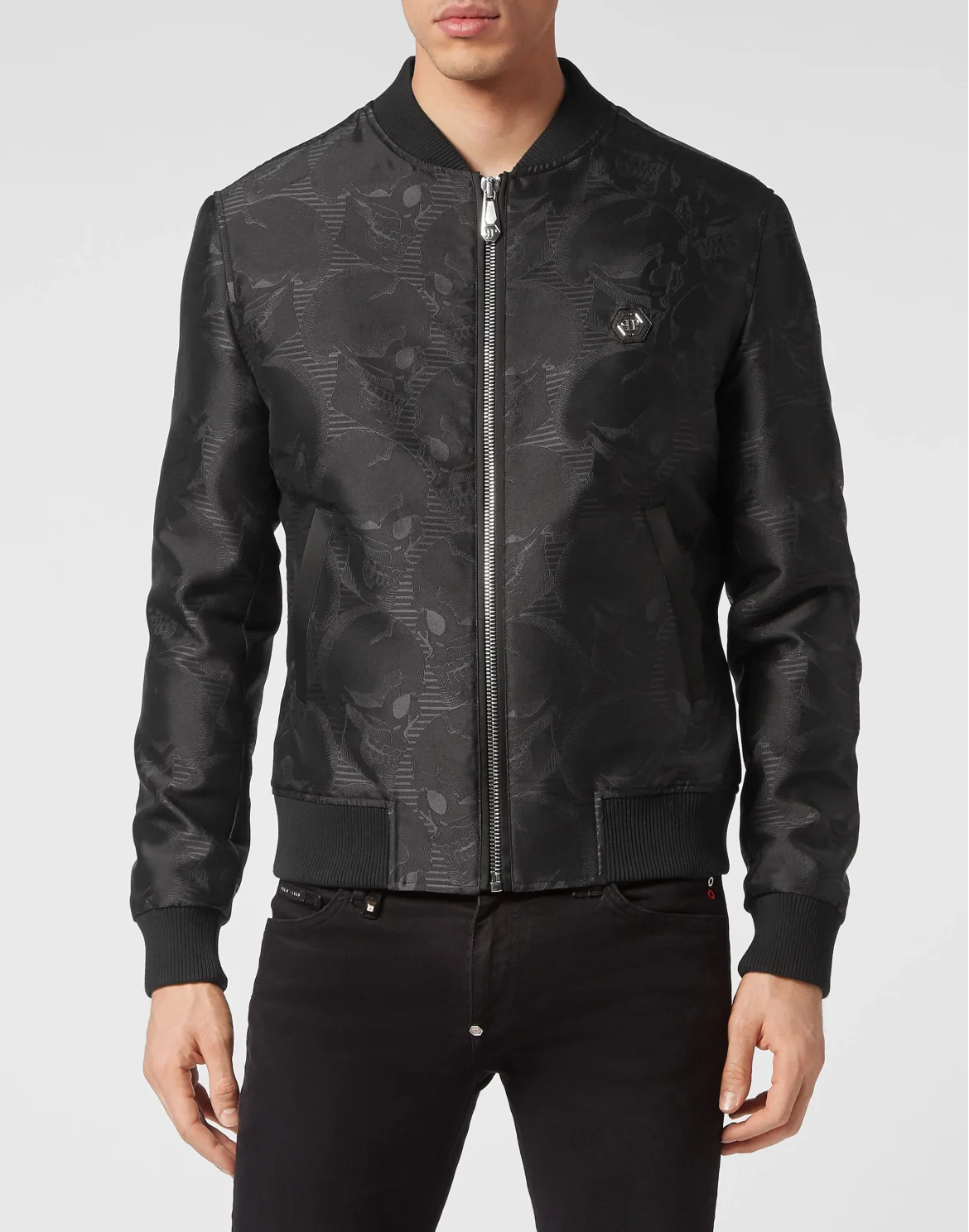 Jacquard Bomber Skull, цвет: Черный