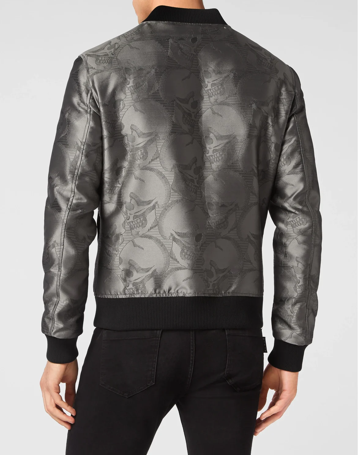 Jacquard Bomber Skull, цвет: Серый