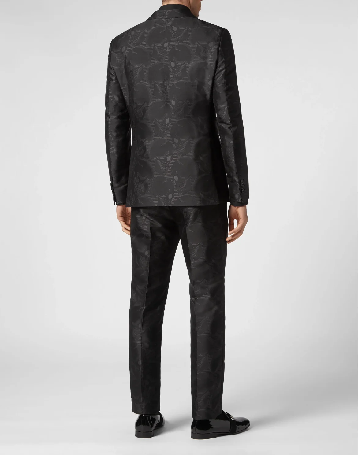Jacquard Satin Tracksuit: Blazer/Trousers Skull, цвет: Черный