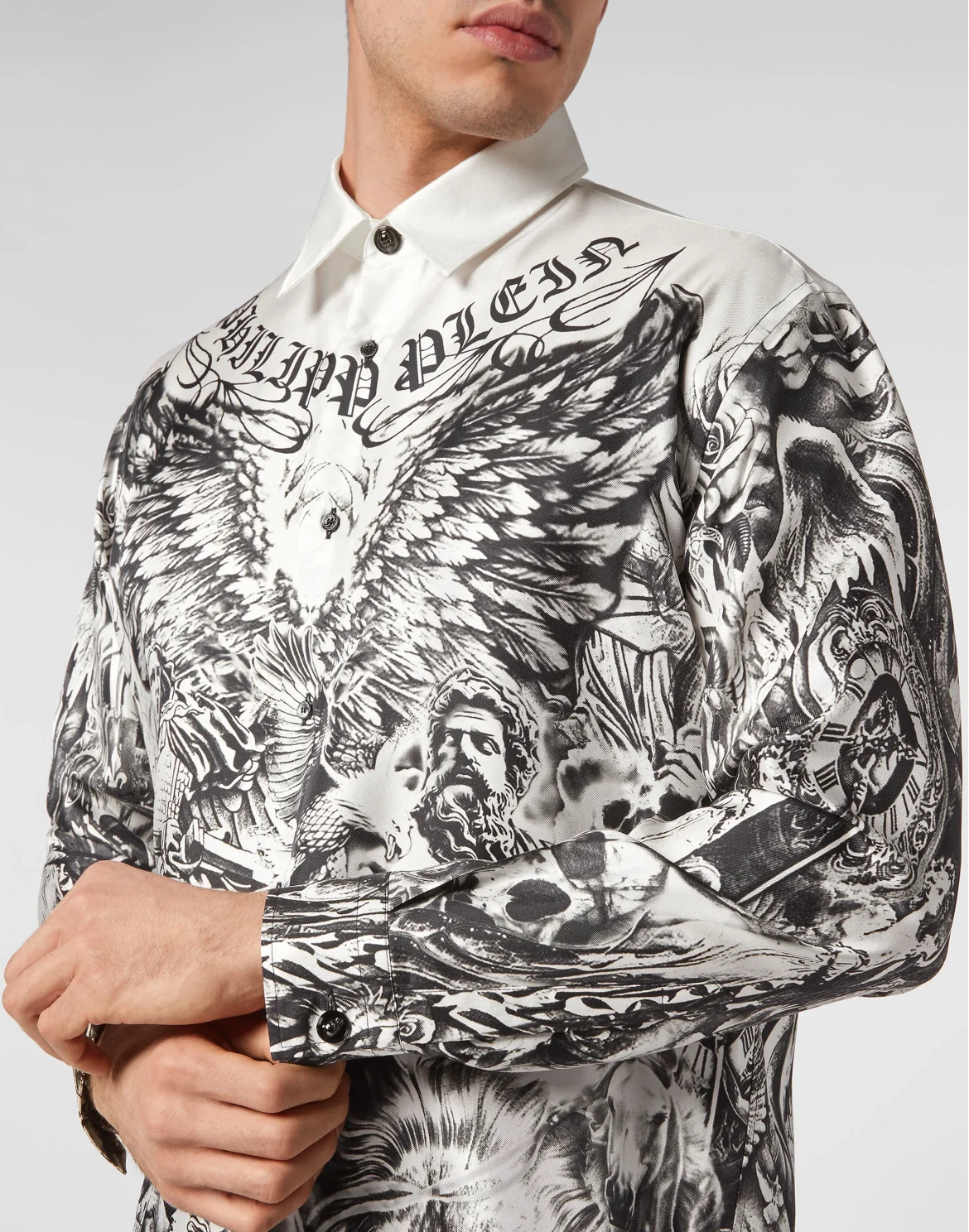 Silk Dandy Shirt Tattoo, цвет: Белый
