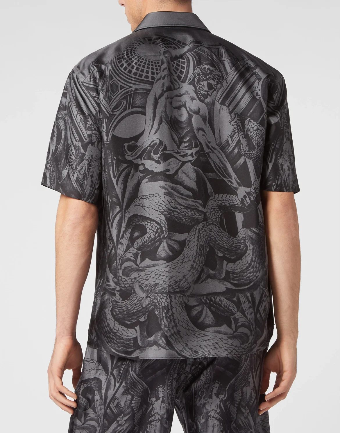 Silk Dandy Shirt SS Tattoo, цвет: Черный