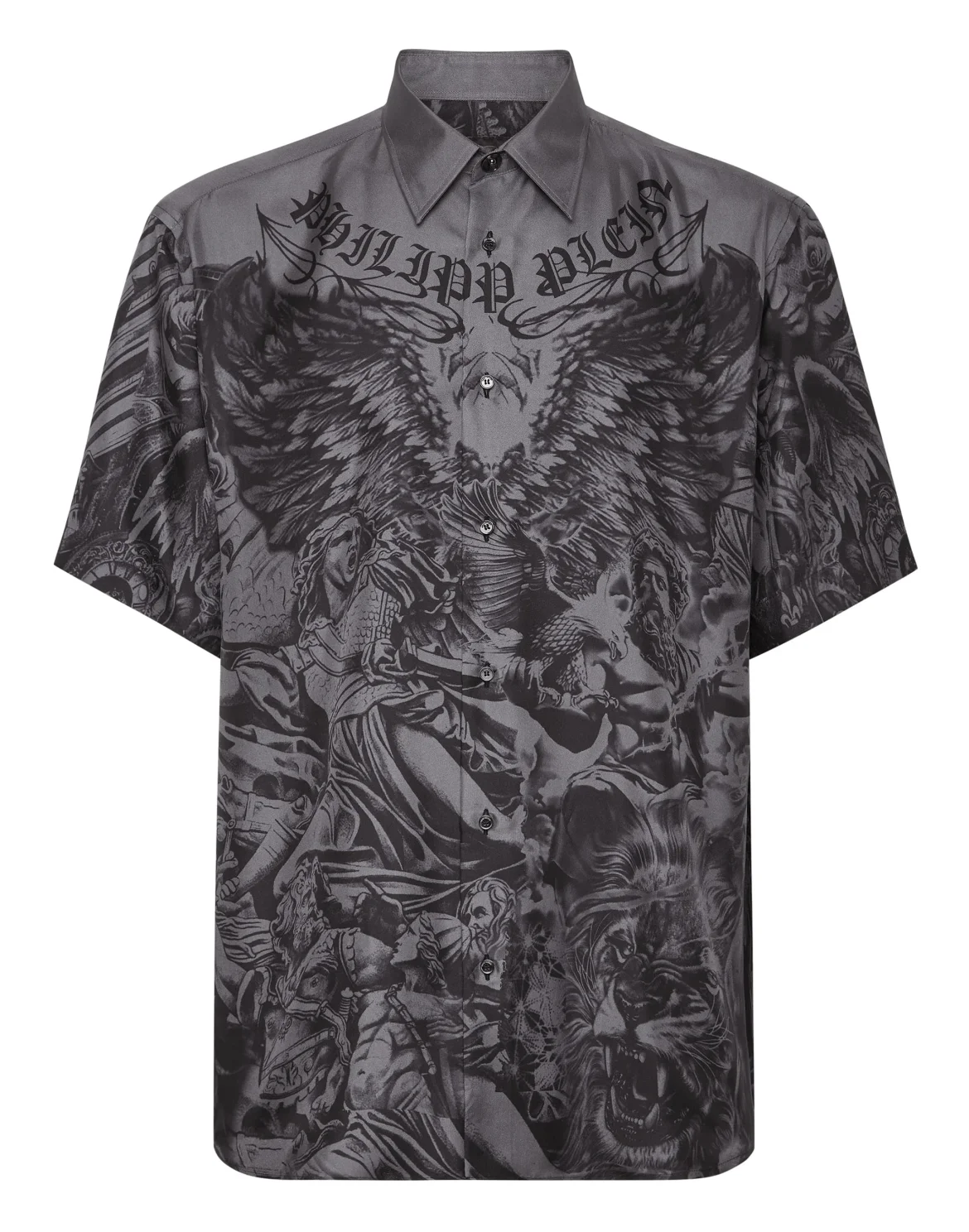 Silk Dandy Shirt SS Tattoo, цвет: Черный
