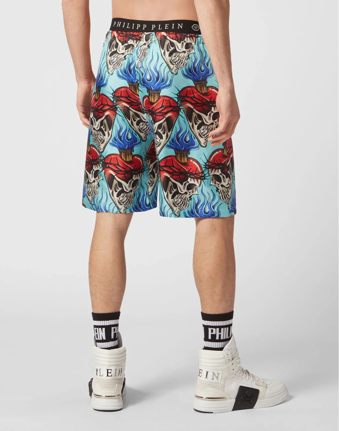 Silk Shorts Love Tattoo, цвет: Бирюзовый
