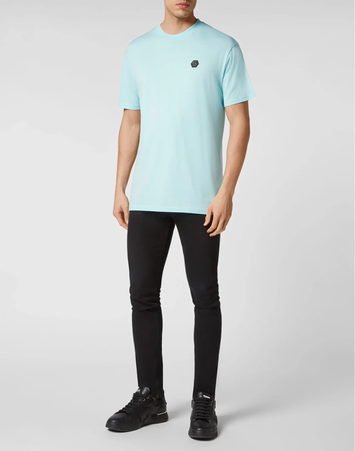 T-shirt Round Neck SS Gothic Plein, цвет: Голубой