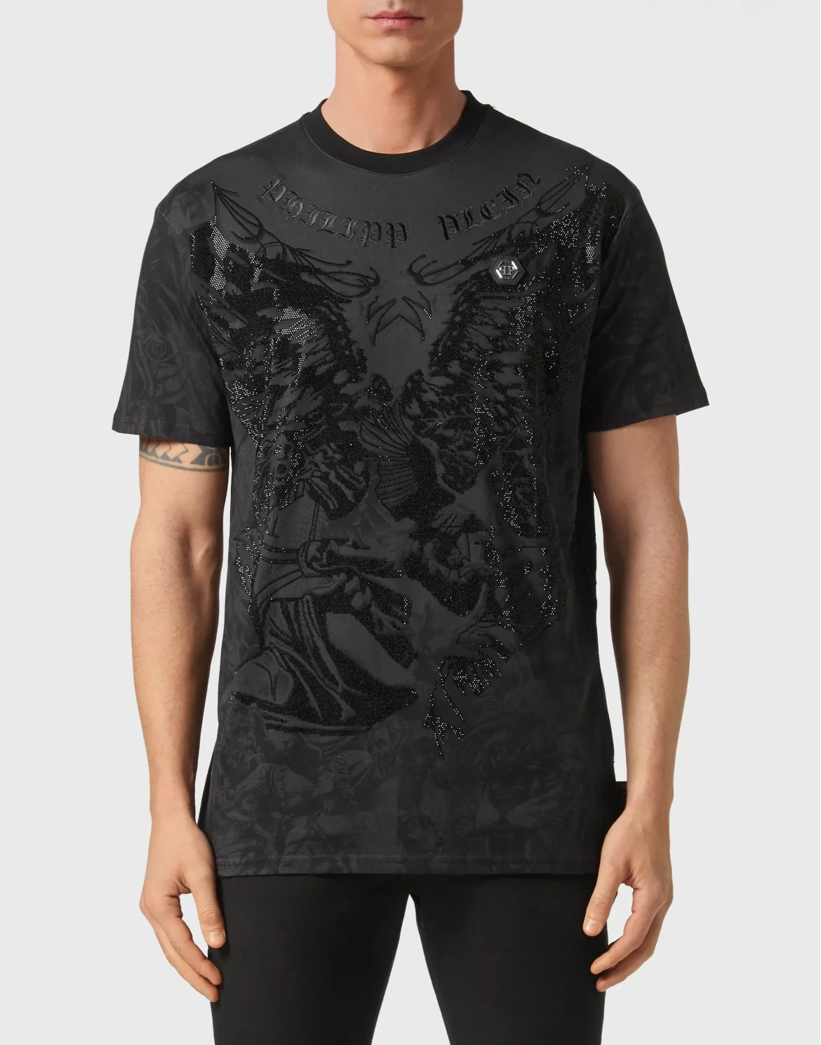 T-shirt Round Neck SS Tattoo, цвет: Черный