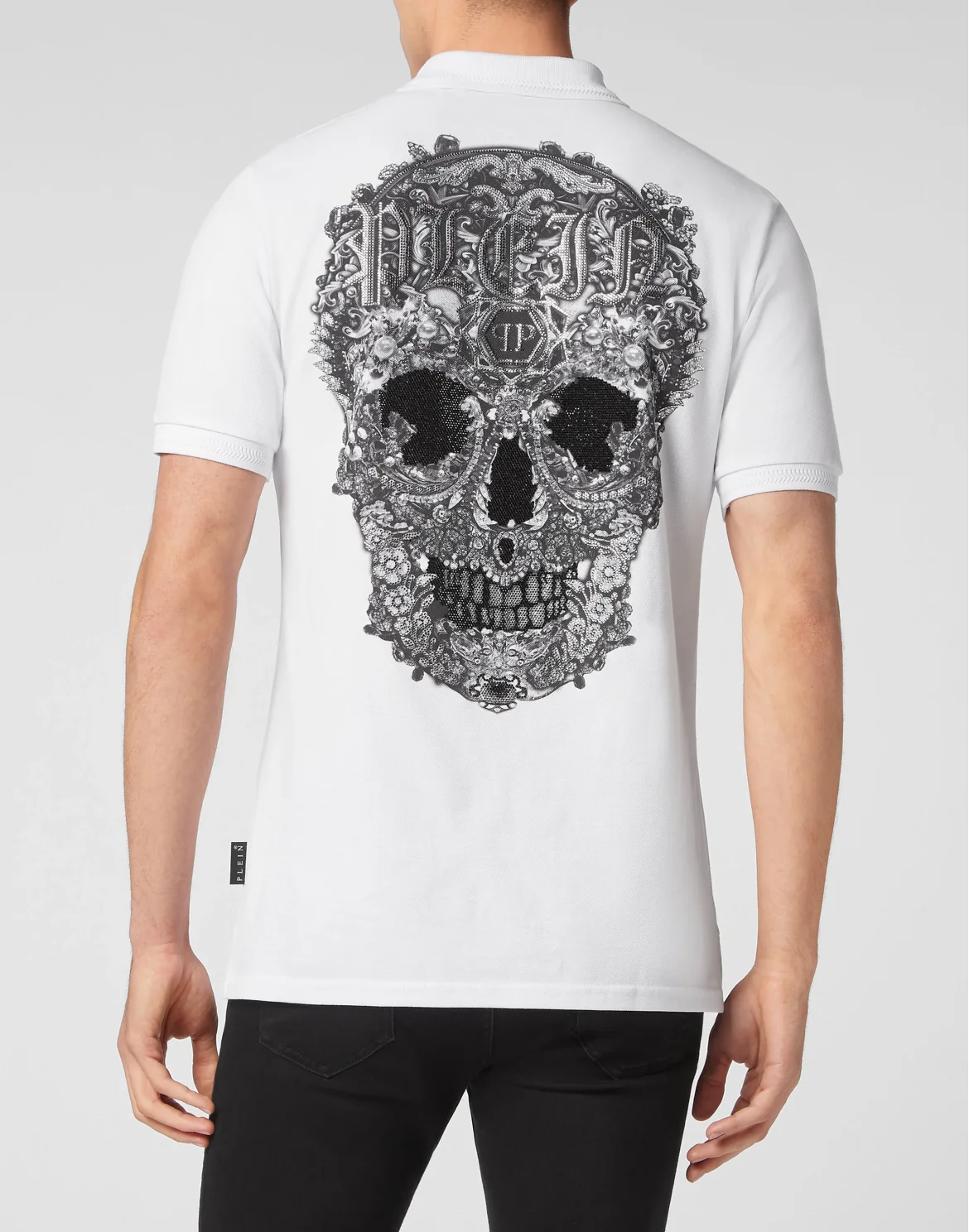 Slim Fit Polo shirt SS Baroque Skull, цвет: Белый