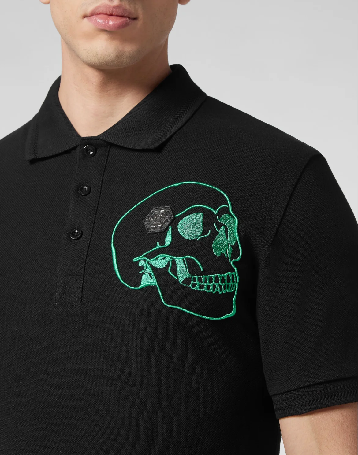 Polo shirt SS Skull, цвет: Черный
