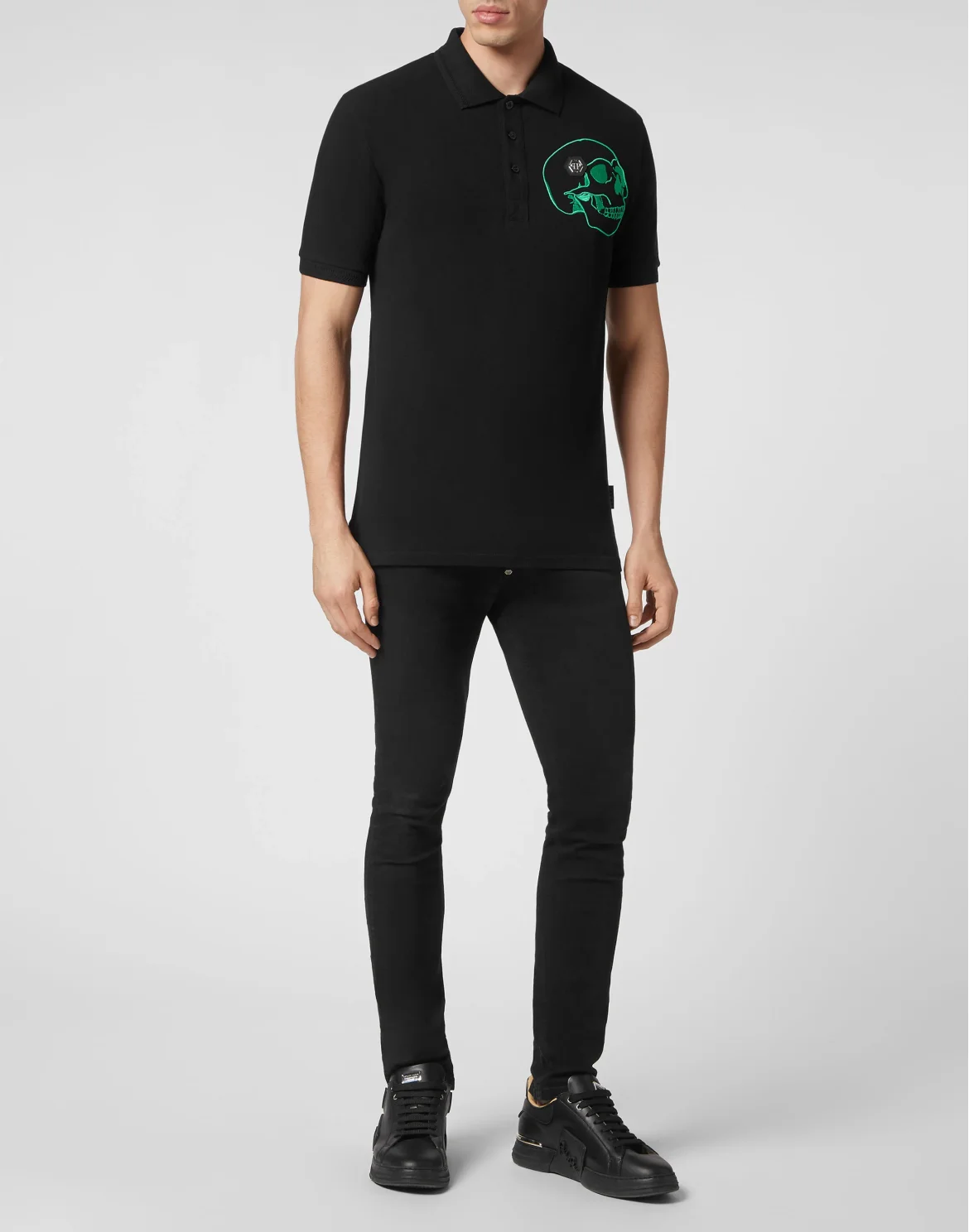Polo shirt SS Skull, цвет: Черный