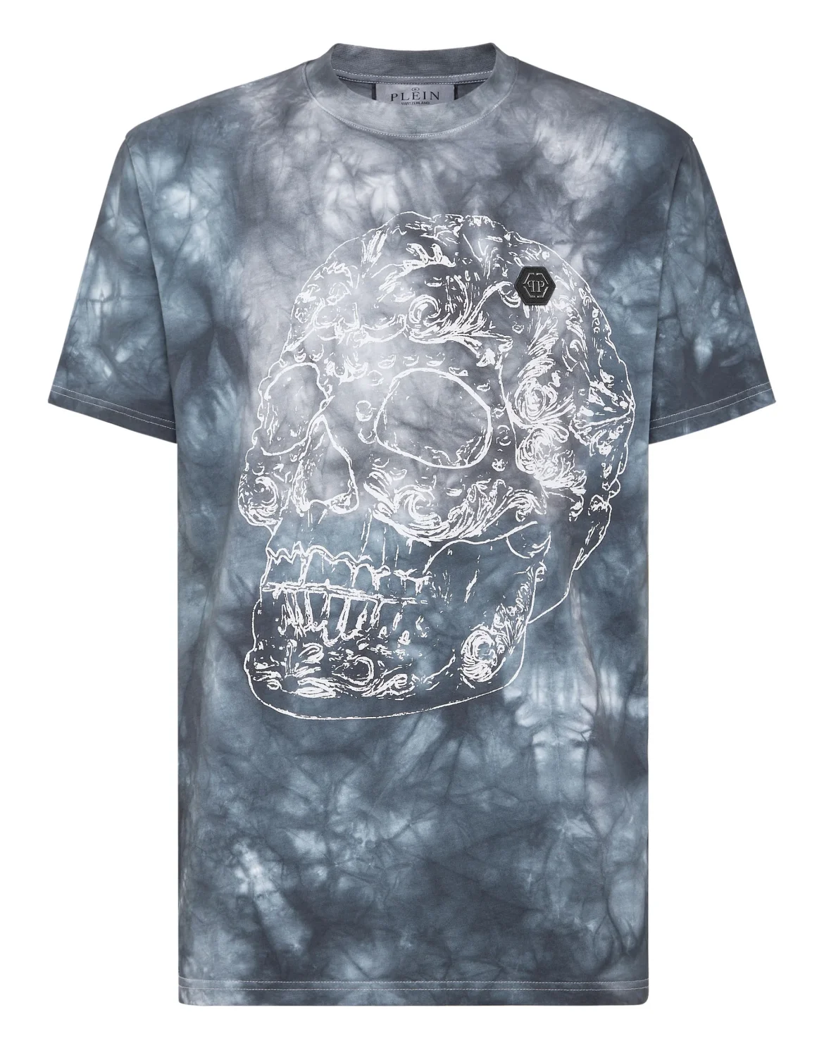 Tie-Dye T-shirt Round Neck SS Gothic Banner, цвет: Черный