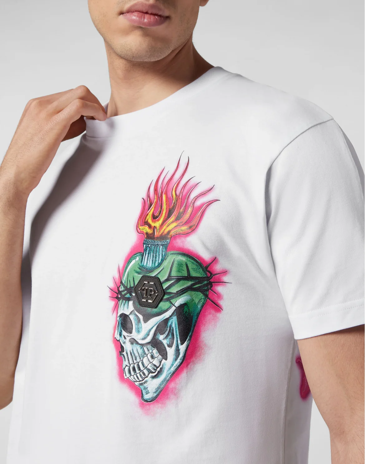 T-shirt Round Neck SS Love Tattoo, цвет: Белый