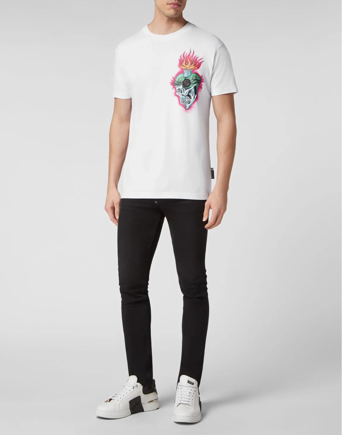 T-shirt Round Neck SS Love Tattoo, цвет: Белый