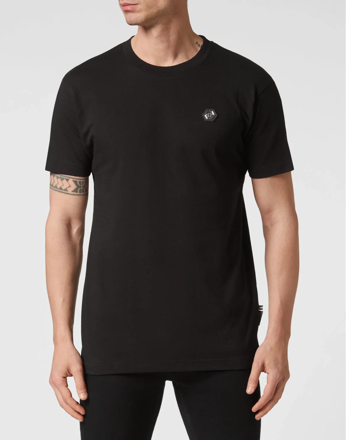 T-shirt Round Neck SS Teddy Glass, цвет: Черный