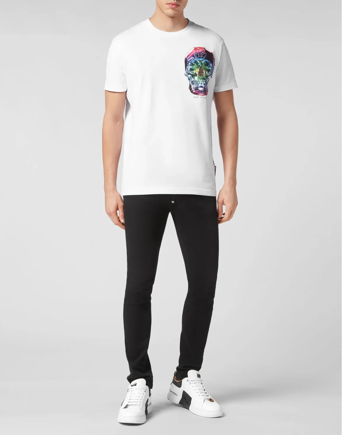 T-shirt Round Neck SS Glass Skull, цвет: Белый