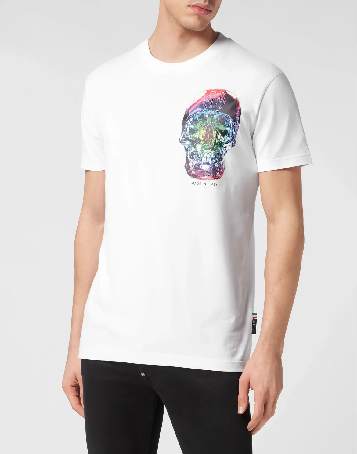 T-shirt Round Neck SS Glass Skull, цвет: Белый