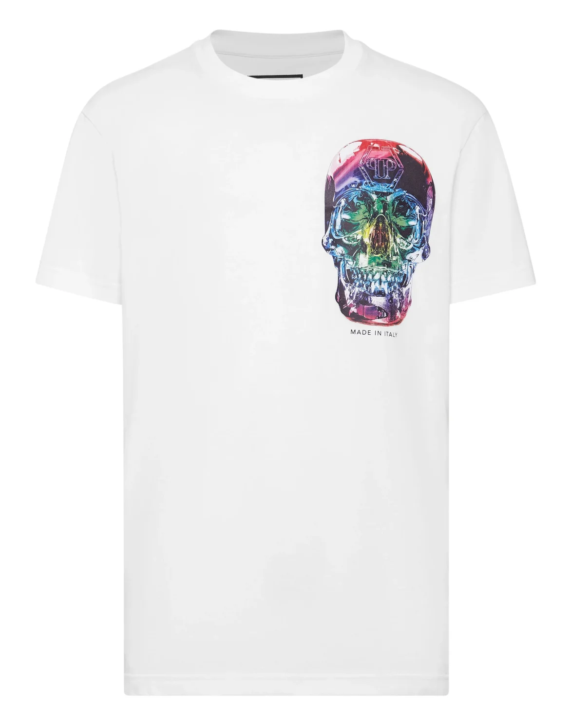 T-shirt Round Neck SS Glass Skull, цвет: Белый