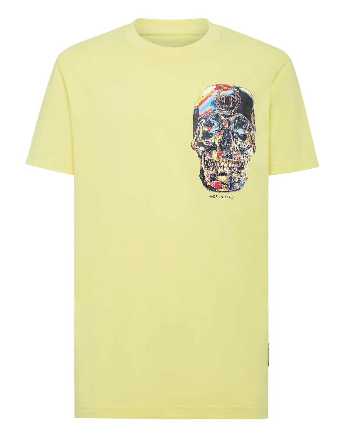 T-shirt Round Neck SS Glass Skull, цвет: Желтый