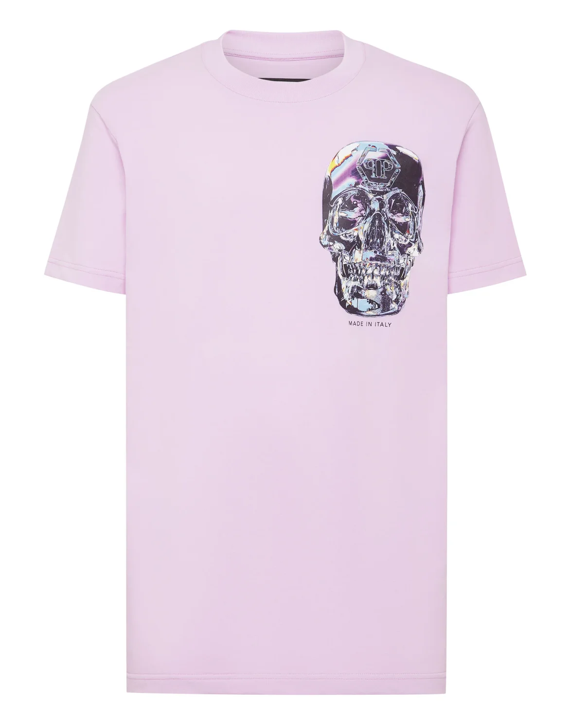 T-shirt Round Neck SS Glass Skull, цвет: Розовый