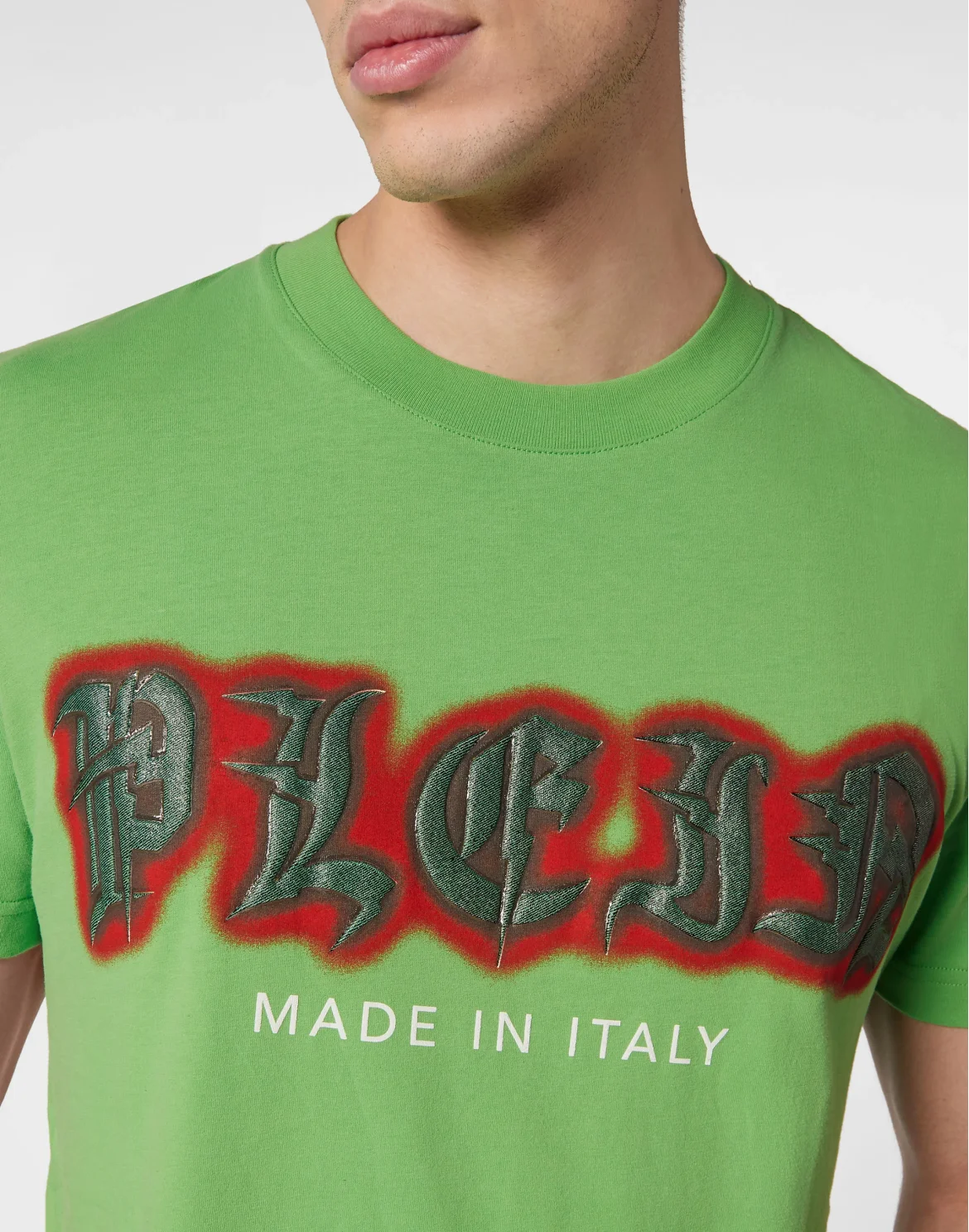 T-shirt Round Neck SS Gothic Plein, цвет: Зеленый