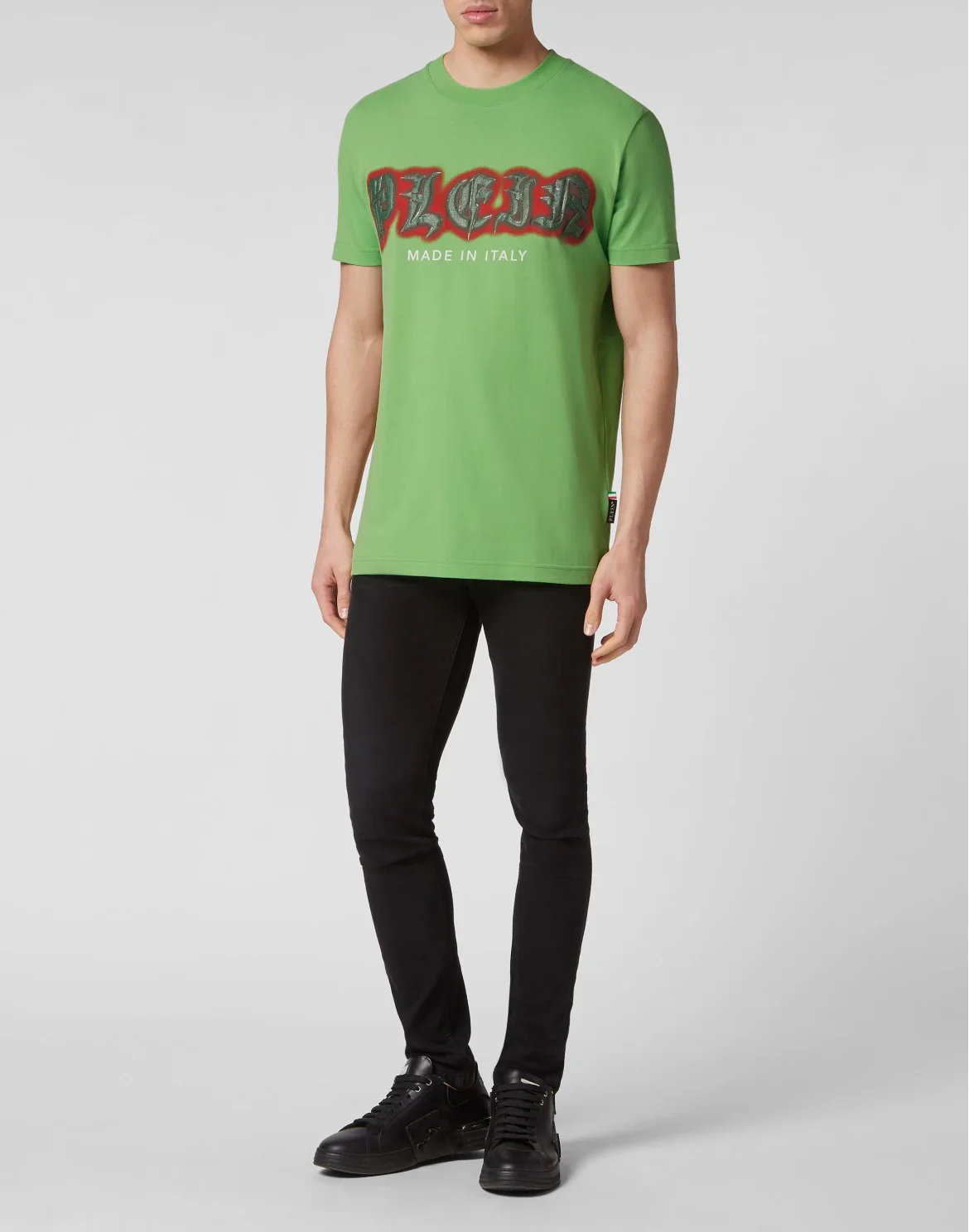 T-shirt Round Neck SS Gothic Plein, цвет: Зеленый