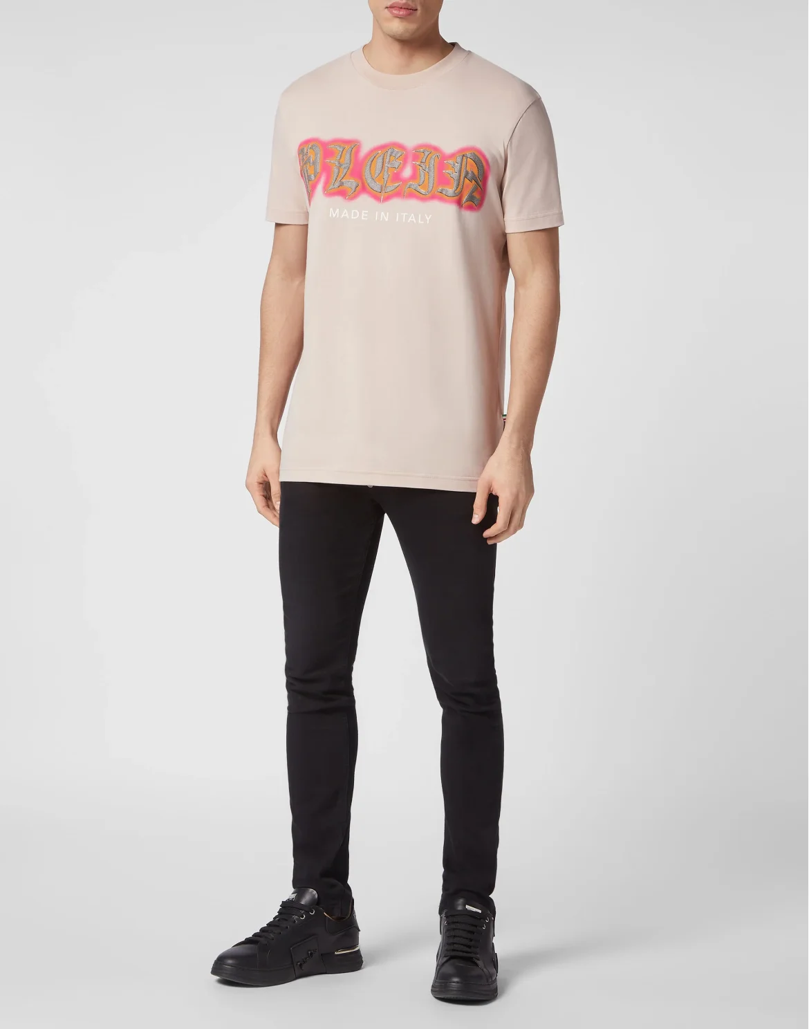 T-shirt Round Neck SS Gothic Plein, цвет: Бежевый