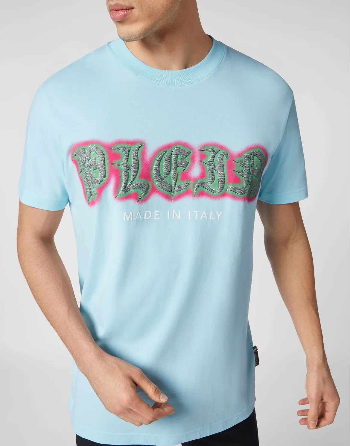 T-shirt Round Neck SS Gothic Plein, цвет: Голубой