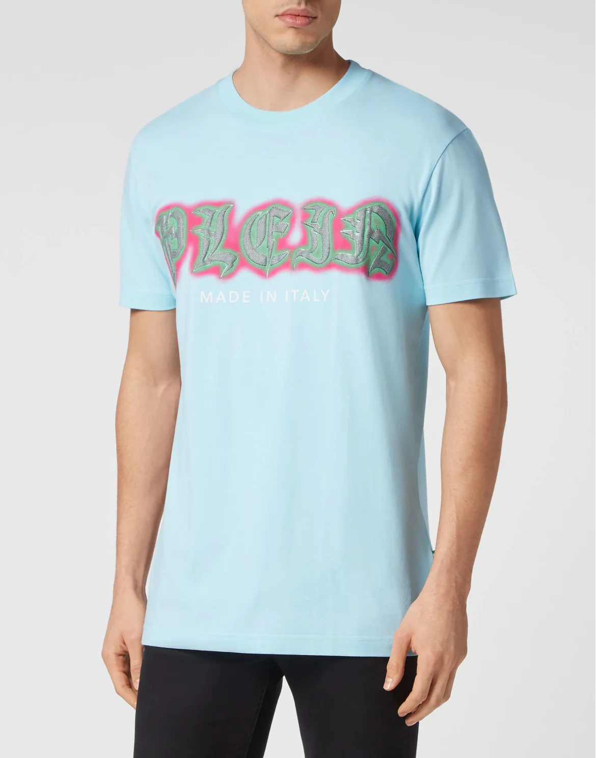 T-shirt Round Neck SS Gothic Plein, цвет: Голубой