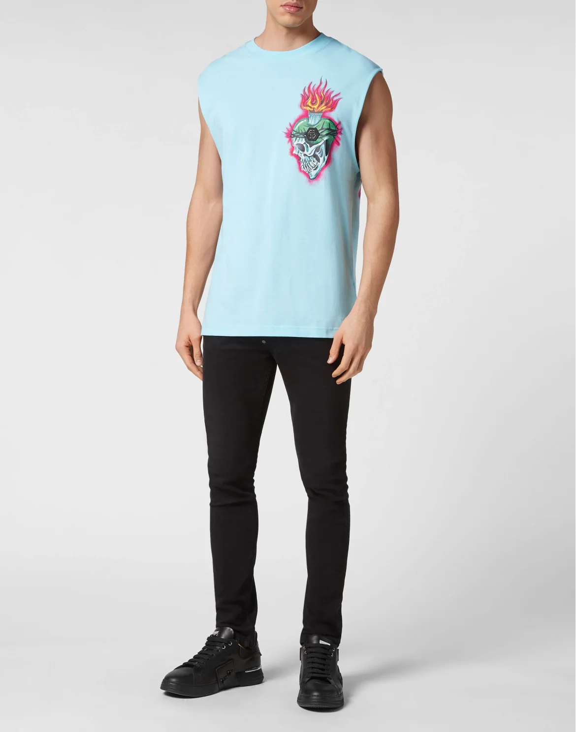 Tank Top Love Tattoo, цвет: Голубой