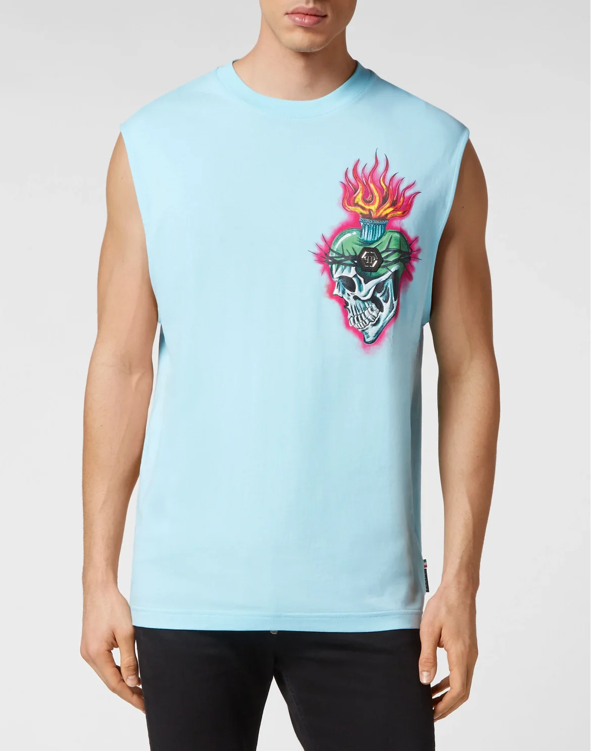 Tank Top Love Tattoo, цвет: Голубой