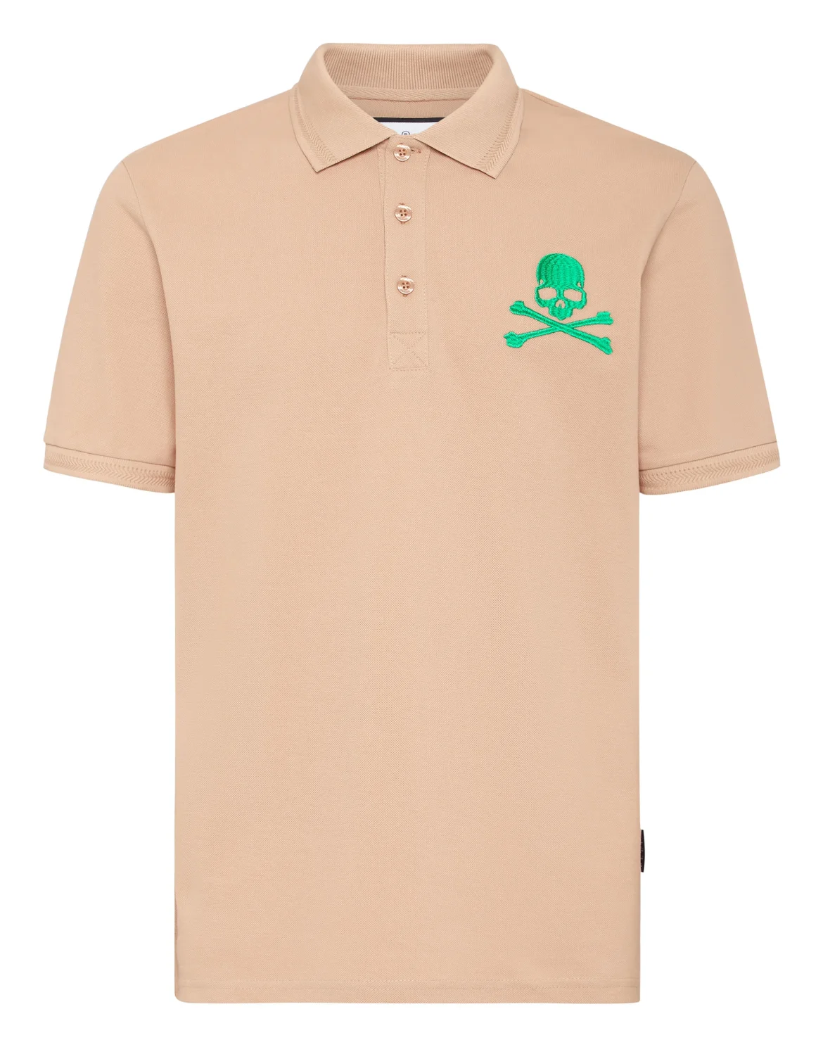 Slim Fit Piquet Polo Shirt SS Skull&Bones, цвет: Бежевый