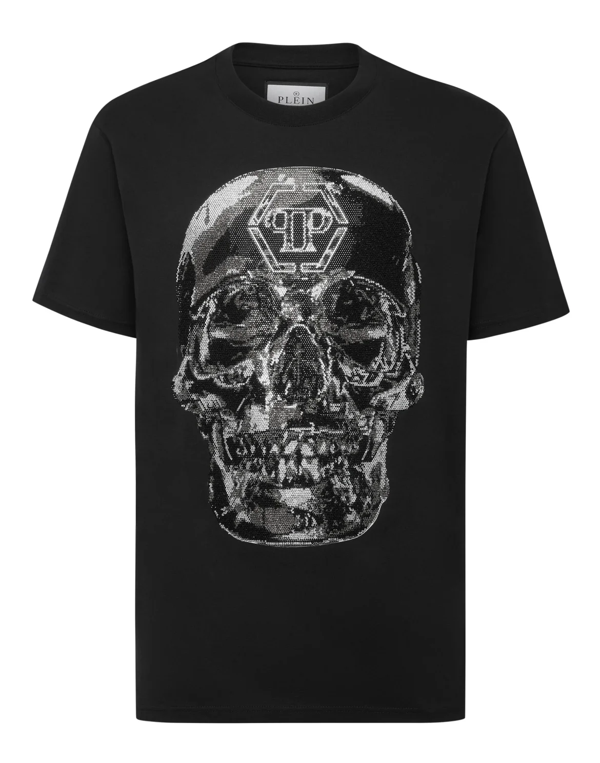 T-shirt Round Neck SS Glass Skull, цвет: Черный