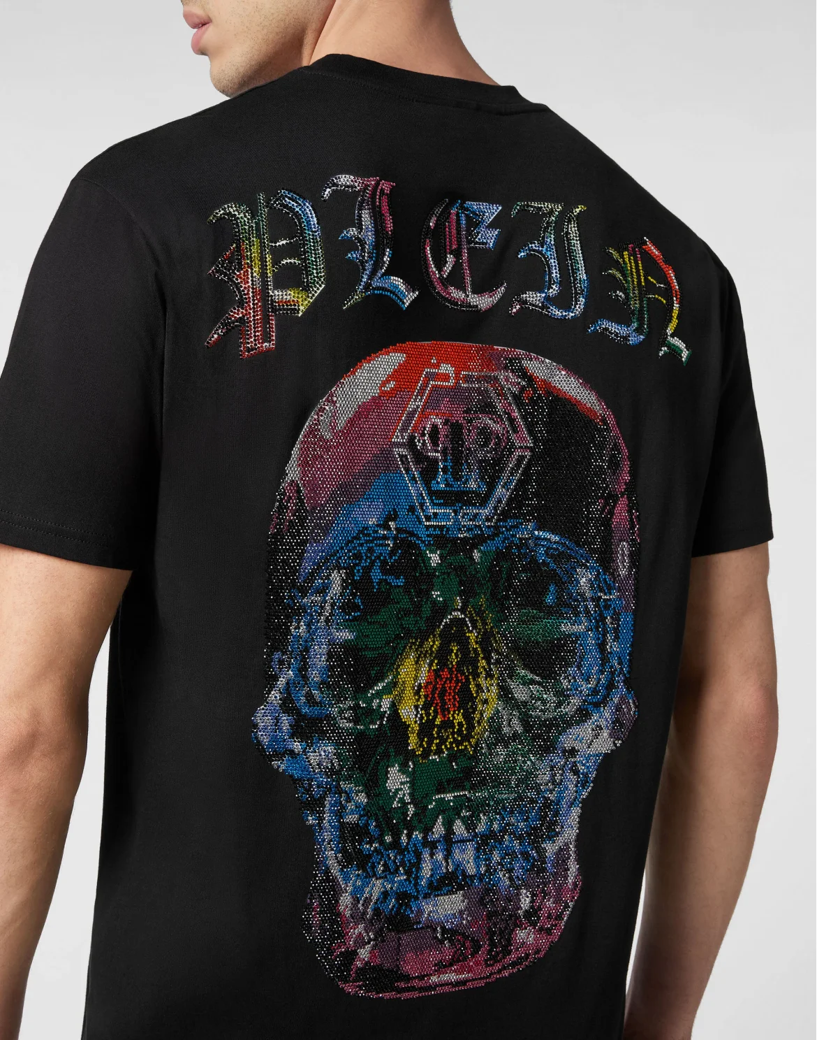 T-shirt Round Neck SS Glass Skull, цвет: Черный