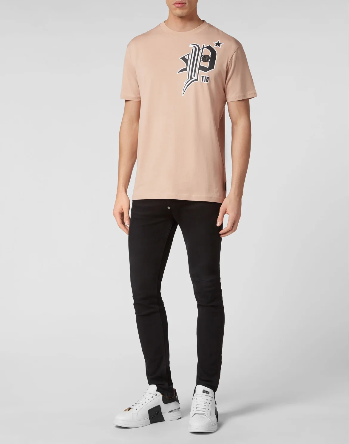 T-shirt Round Neck SS Gothic Plein, цвет: Бежевый