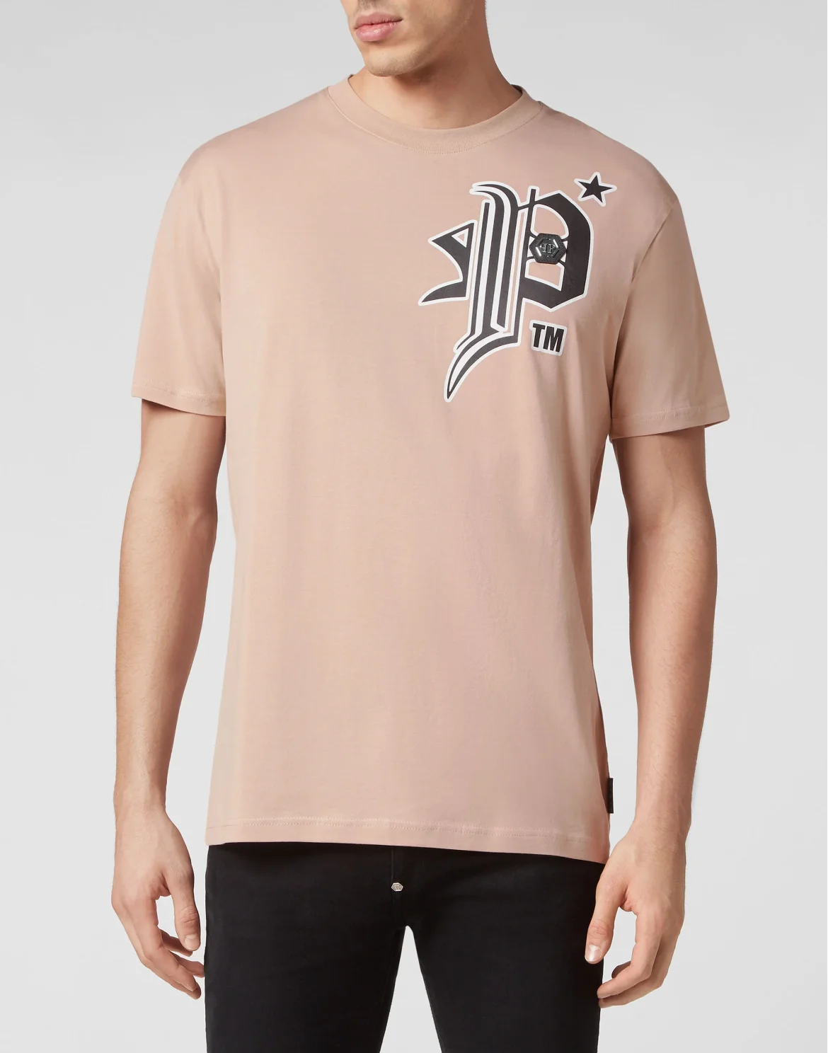 T-shirt Round Neck SS Gothic Plein, цвет: Бежевый